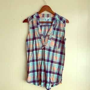 Stella tweed no sleeves blouse large